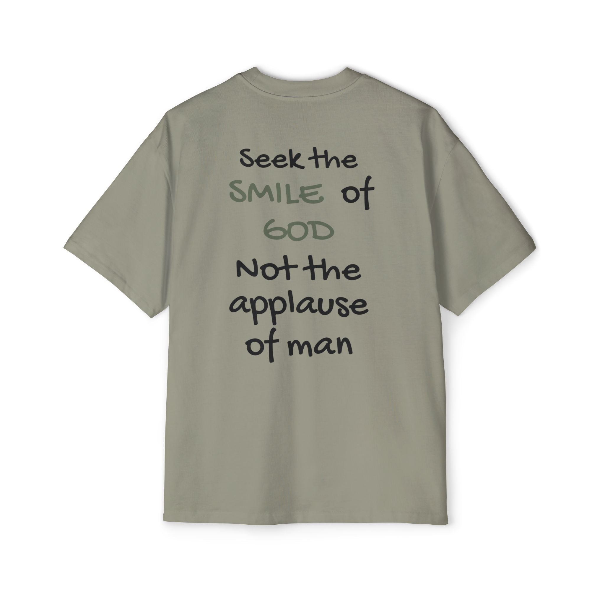 Oversized Spiritual Tee - Seek the Smile of God