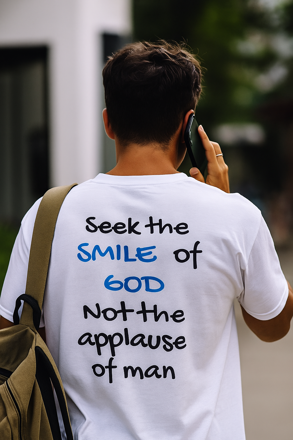 Oversized Spiritual Tee - Seek the Smile of God